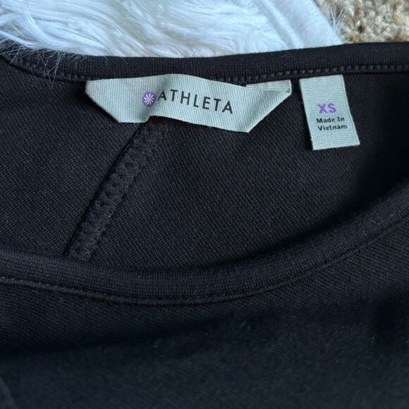 Athleta Illusion Ponte Dress Black Long Sleeve Womens Size XS - Picture 7 of 9